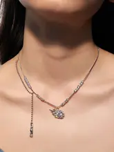 流麗なデザインの流し飾りネックレス【軽やかでスタイリッシュ・女性用・チョーカーチェーン】