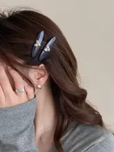 オーバルハートデザインのダックビルクリップ【サイドクリップ・前髪用】
