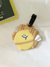カートゥーンレモンデザインのバッグタグ【荷物用・防紛失・名前記入可能】