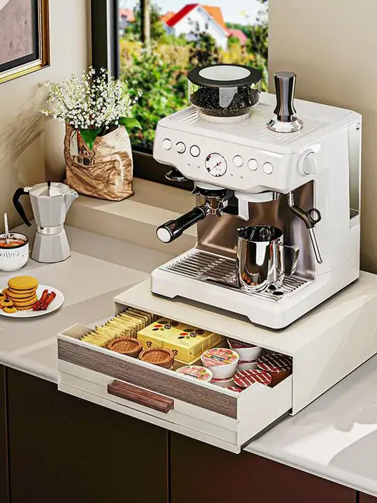 全自動カプセルコーヒーメーカー用収納ラック【テーブル用・ティーセットやカップの整理に最適】