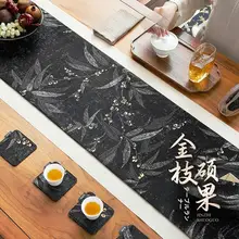 防水茶席用テーブルクロスセット【新中式・ブラック・茶道用】