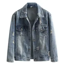 ブルーデニムジャケット レディース【春秋用・フィット・ビンテージ風・ダメージ加工】