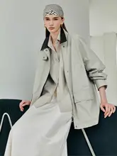 重厚感あるシャンブレーコットンのリバーシブルワークジャケット【羊皮襟付き・バーンスタイル】