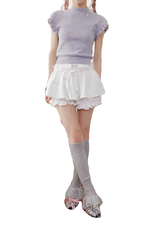 ChillSweet 花柄ショートスカート【ダブルウエスト・夏用・フレアデザイン】