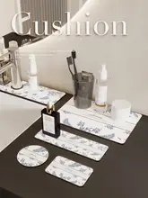 洗面所用 吸水マット【シリカゲル・トイレタリー用・バスマット・コップマット】