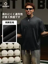 RIGORER アメリカンヴィンテージスタイルのプリント半袖Tシャツ【綿100%・シンプル・ラウンドネック】