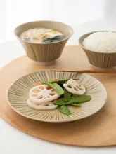 ご飯茶碗 汁碗 小鉢 皿 陶器 千花シリーズ 浮き出し 雪花釉 家庭用