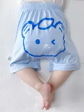 夏用 赤ちゃん用 カートゥーンデザインのショートパンツ【モダール・薄手・五分丈】（セットアップ対応）