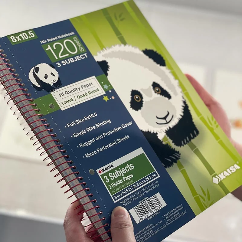 KAISA A4大判2穴リングノート【アメリカンビンテージ・横罫・厚手・学生向け】