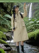 防水・防風の三合一ロングアウターコート【レディース・厚手・アウトドア用】（セットアップ対応）