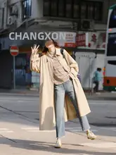 高腰デニムパンツ【ブルー・ストレート・ヴィンテージ加工・毛羽立ち脚口】