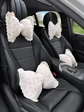 かわいいデザインの車用ヘッドレストクッション【ネックサポート・腰用クッション・車内用】（セットアップ対応）