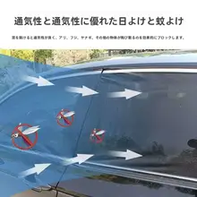 電動車用ドアウィンドウ防蚊ネット【二重メッシュ・日よけ用】