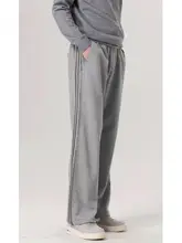 スウェットパンツ メンズ ストレート ワイドシルエット ヴィンテージ 通勤 オフィスカジュアル きれいめ 上品 秋冬
