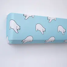 エアコンカバー シロクマ柄 可愛い 涼しげ 防塵 上品 インテリア 夏用