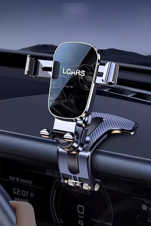 合金製 車載スマホホルダー【ナビゲーション対応・防振機能付き】