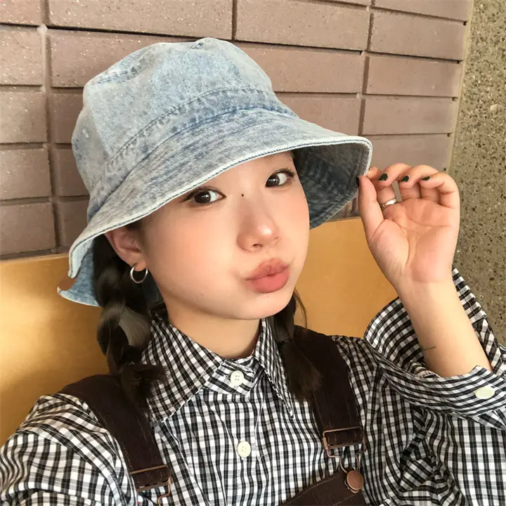 日常使いに最適なヴィンテージウォッシュデニム漁師帽【男女兼用・カジュアルスタイル】