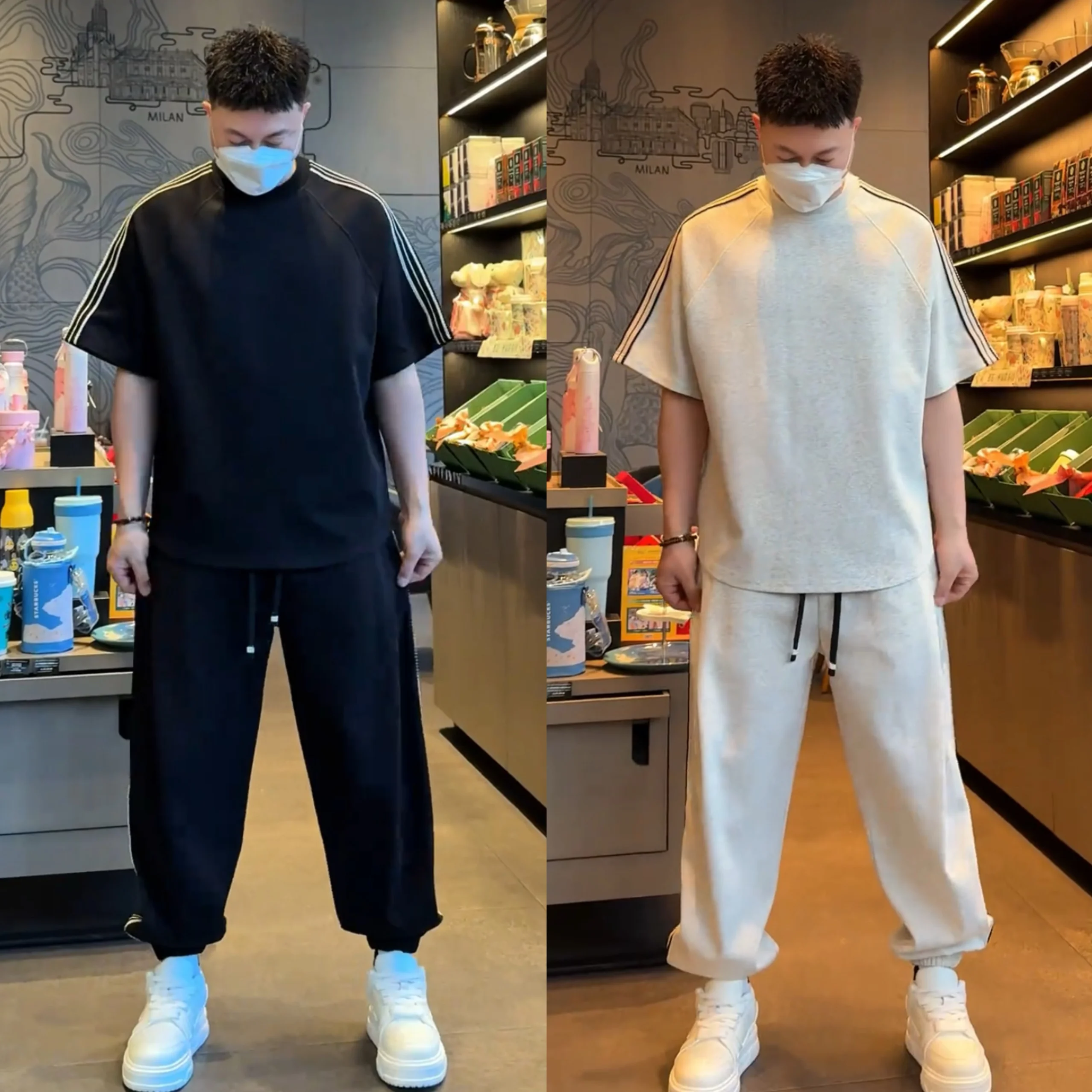 2026夏 メンズ ファッション どう選ぶ？ストライプのハーレンスタイルパンツ＆Tシャツが解決する夏のコーデ悩み
