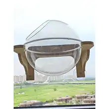 穴あけ不要 吸盤式 木製キャットクローリングラック【壁掛け・窓辺用・ハンモック付き】