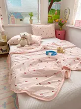かわいいデザインのひんやり夏用肌掛け布団【洗濯機対応・ふんわりソフト】