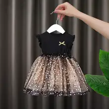 女の子用 夏用おしゃれフリルワンピース【パンティースカート・チュール・韓国風】