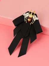 黒色のリボン付きレディースシャツ【ジャケット風・ブローチ付き・学院スタイル】