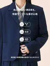 秋冬用 藏青色ハイウエスト百褶スカート【軽やかでビジネスシーンにも最適】