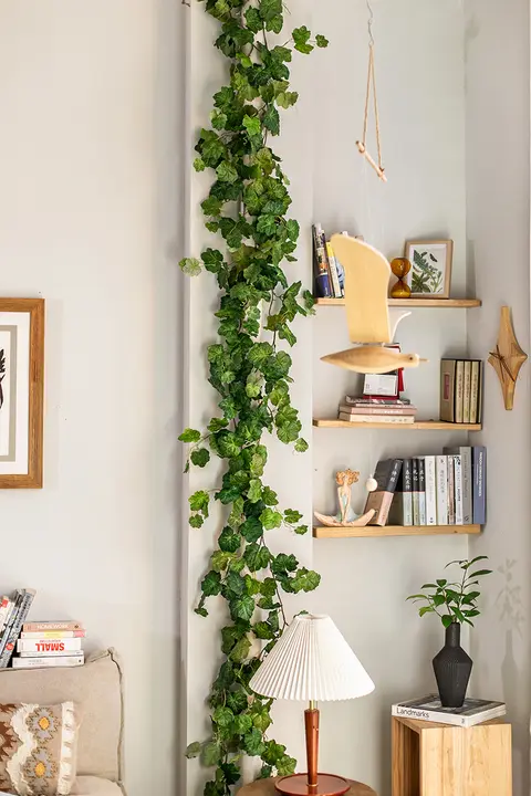 壁掛けフェイクグリーン 人工観葉植物 蔓の葉 大型 飾り