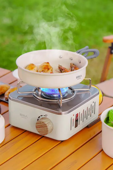 カセットコンロ アウトドア用ポータブルキャンプティーセット【ミニコンロ・家庭用・ガスバーナー】