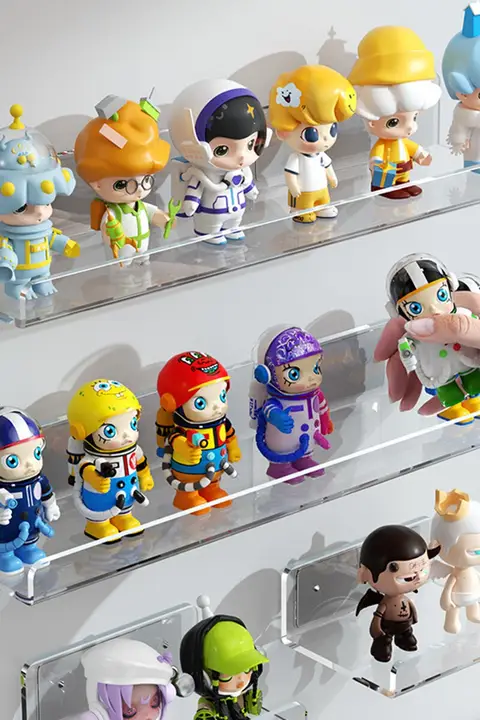透明壁掛け収納ラック【フィギュア・ミニカー展示用・収納棚】