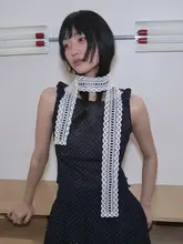 レトロなレースデザインの細長いスカーフ【春夏用・多用途・ファッションアクセサリー】