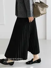 ハーフスカート プリーツスカート エレガントな着用に適しています シワになりにくい素材 スリム効果 Aラインスカート