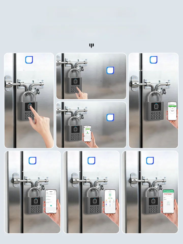 屋外用防水スマート指紋ロック【リモコン操作・防盗・電子鍵】