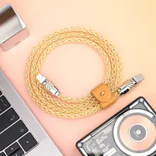 発光シルバーコーティングの充電ケーブル【対応機種：Apple・Huawei・Android】