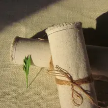 厚手リネン生地【グレー・ホワイト・DIY用・無地】
