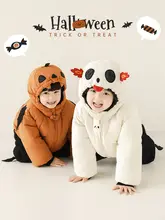 子供用ハロウィンデザイン防風コート【可愛い悪魔フード・冬用・快適保温】
