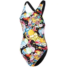 女の子用水着【一体型・トライアングルデザイン・トレーニング・競技用】