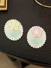 立体花卉布貼り装飾パーツ【DIY手作り用】