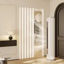 穴あけ不要の空調用カーテン【厚手・台所・寝室・リビング用・間仕切り】