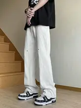 スタイリッシュなデザインの薄手デニムパンツ【メンズ用・秋季・スリムフィット・ワイドストレート】