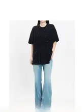 ウォッシュ加工のレトロ風カジュアルTシャツ【半袖・合わせやすいデザイン】