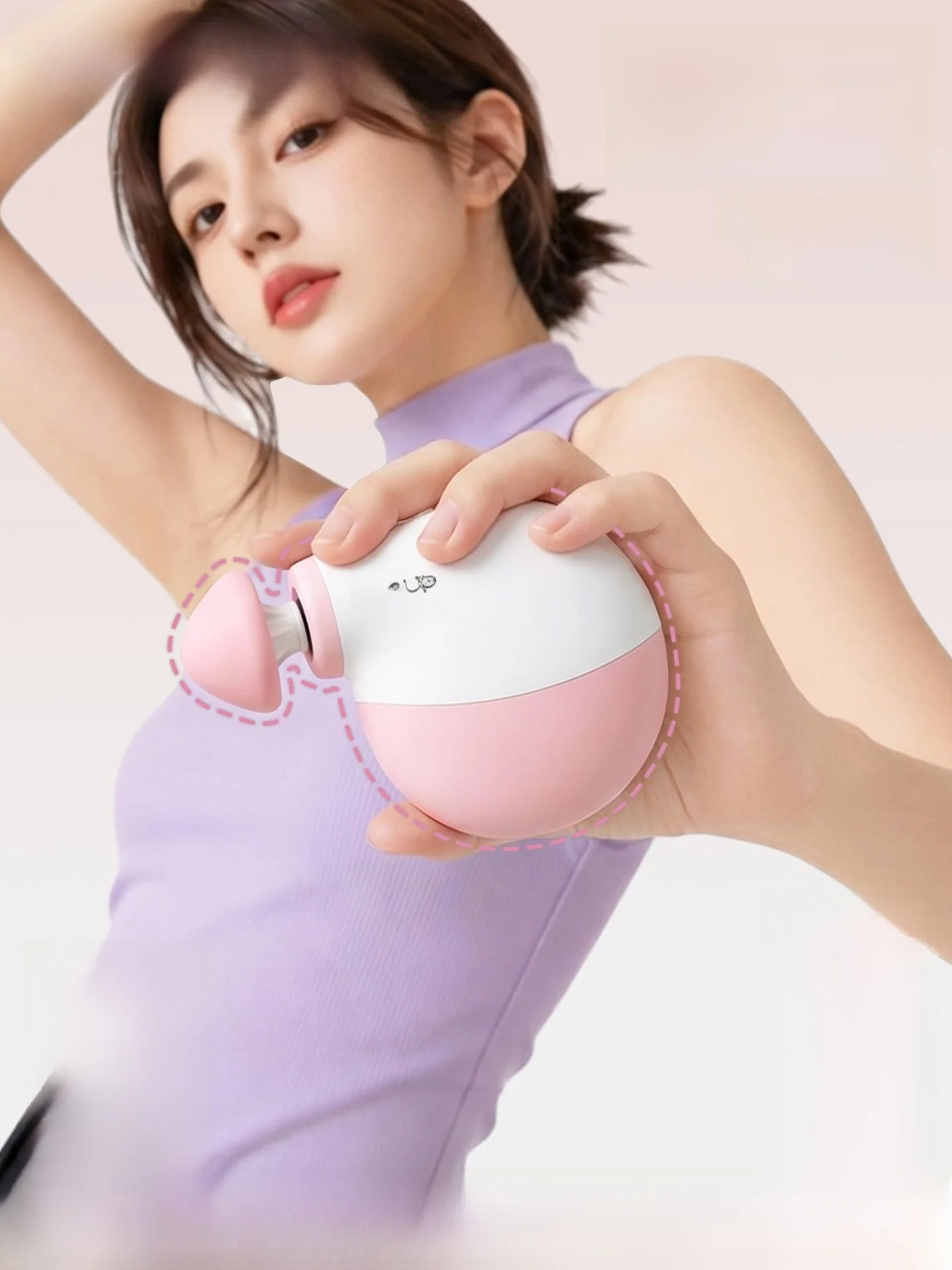 ミニポケットマッサージガン：女性向け多機能筋膜リリースで首・背中・二の腕に効果を