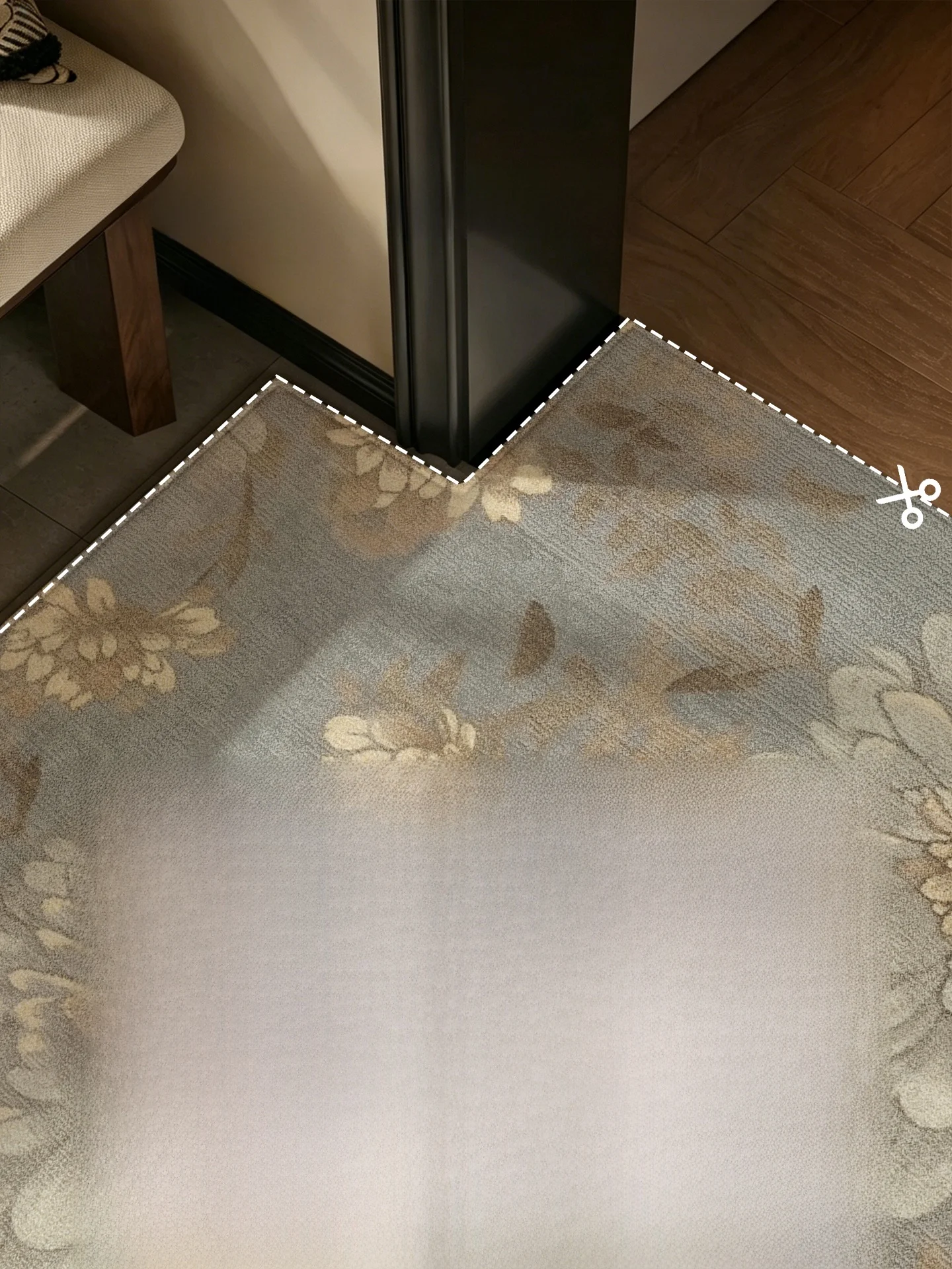 滑り止め付きカーペットの実用性を検証：織り絵植物花卉パターンのA級防滑マット