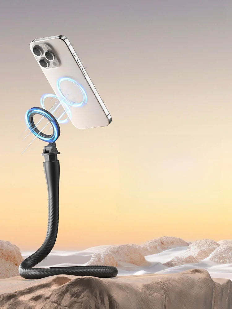 TELESIN 柔軟なクランプ式スタンド：スマホ・アクションカメラ対応の磁気固定スタンド