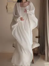 古風な外套の漢服・白色開衿デザイン【新中式・吊り帯スカート・仙女風】【禅意スタイル】（セットアップ対応）