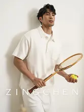 ZINGCHEN ポケット付き メンズポロシャツ【夏用・ショートスリーブ・スポーティスタイル】