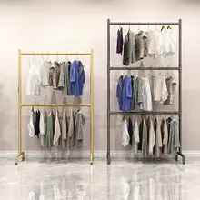 室内用２段式ハンガーラック【調整可能・ベランダや寝室に最適】（セットアップ対応）