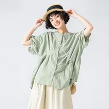 チェックデザインの短袖シャツ【フィット・クルーネック・カジュアル】