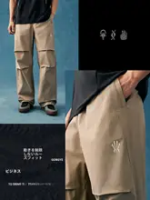 アメリカンスタイルのカーゴパンツ【男女兼用・夏用・ゆったりストレート】