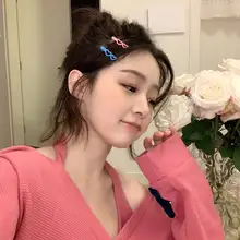 可愛いハート型カラーヘアクリップ六個入り【サイド用・女子向け・バンスクリップ】（セットアップ対応）